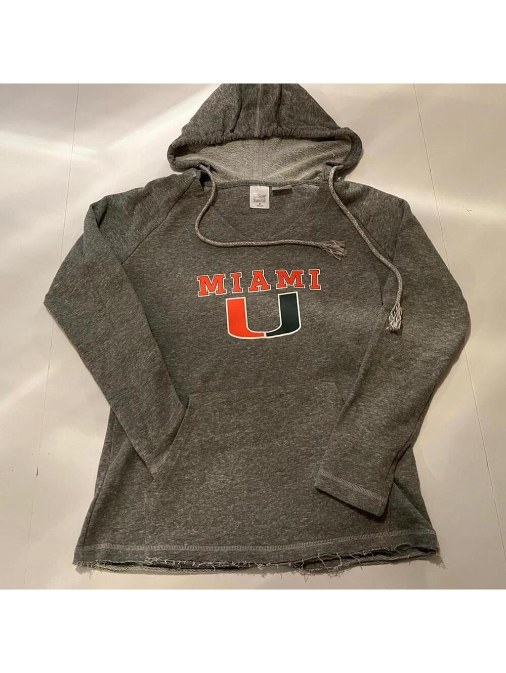 Vintage University of Miami Distressed Women’s Sweatshirt, Sized Small